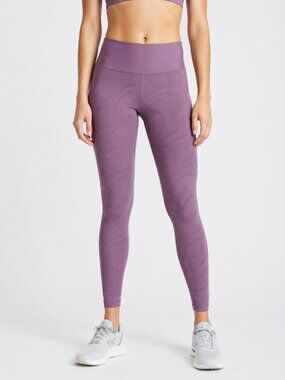 Under Armour Women’s Purple Heatgear Leggings with Textured Design Size Small